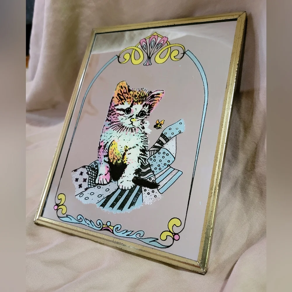 Pastel Kitten Mirror